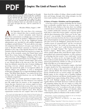 American Colonial Empire: The Limit of Power's Reach (Article)