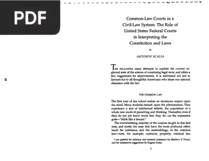 Common-Law Courts in a Civil-Law System: The Role of United States Federal Courts in Interpreting the Constitution and Laws