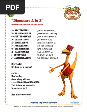 Dinosaur. A to Z