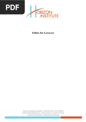 Ethics for Lawyers