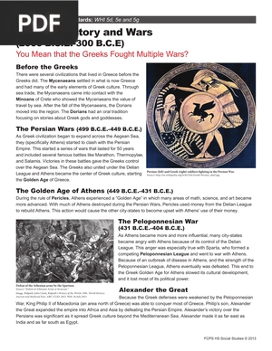 Greece: History and Wars (2000 B.C.E.-300 B.C.E)