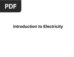 Introduction to Electricity (Presentation)