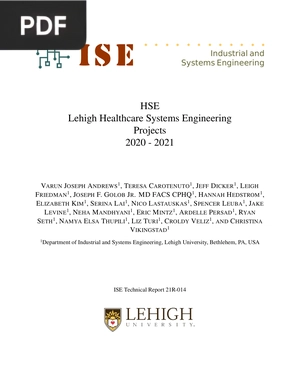 Lehigh Healthcare Systems Engineering