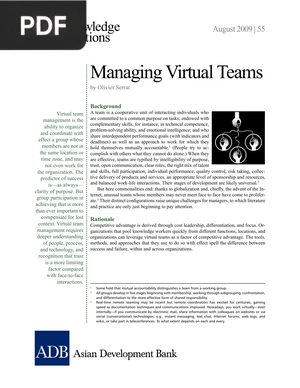 Managing Virtual Teams (Article)