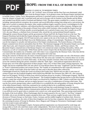 Medieval Europe From the Fall of Rome to the Renaissance (Article)