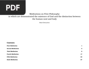 Meditations On First Philosophy