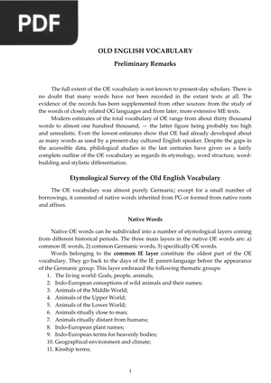 Old English Vocabulary (Article)
