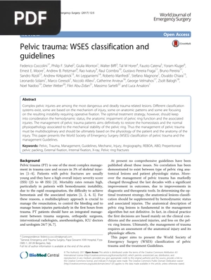 Pelvic Trauma: WSES Classification and Guidelines
