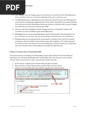Powerpoint Tips and Tricks (Article)