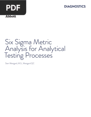 Six Sigma MetricAnalysis for Analytical Testing Processes (Article)