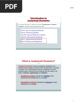 The Nature of Analytical Chemistry