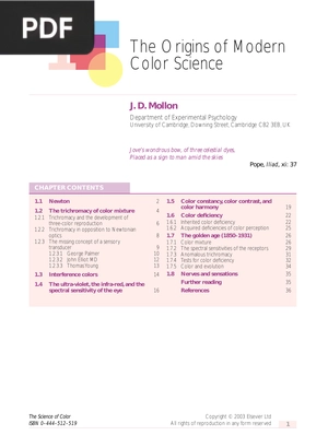 The Origins of Modern Color Science