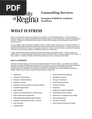 What is stress (Article)