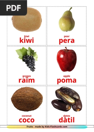 Fruits flashcards