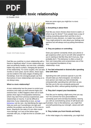 7 signs of a toxic relationship