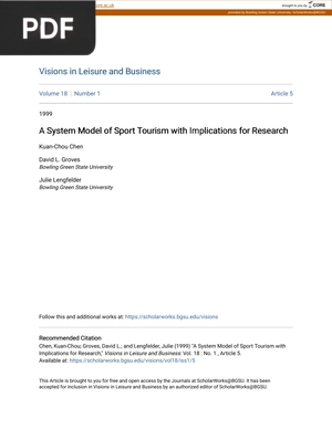 A System Model of Sport Tourism with Implications for Research