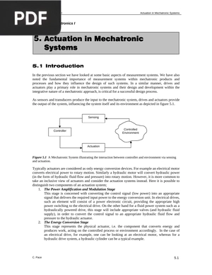 Actuation in Mechatronic Systems