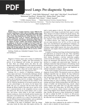 An Iris based Lungs Pre-diagnostic System (Article)
