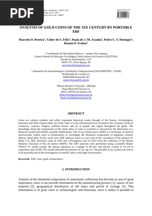 Analysis of Gold Coins of the XIX Century by Portable XRF (Article)