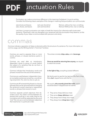 Basic Punctuation Rules (Article)