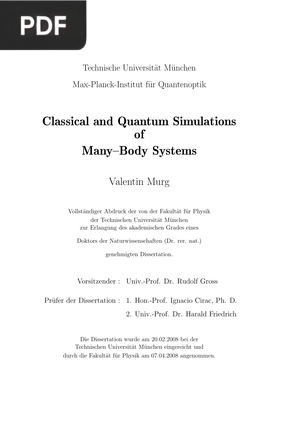 Classical and Quantum Simulations of Many - Body Systems
