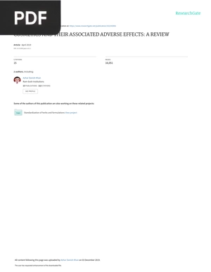 Cosmetics and Their Associated Adverse Effects-A Review