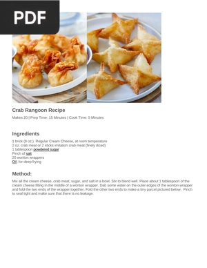 Crab Rangoon Recipe