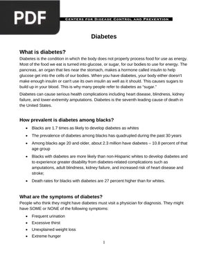 Diabetes (Article)