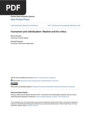 Humanism and individualism: Maslow and his critics (Article)