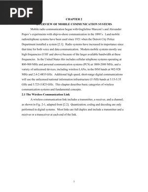 Overview of mobile communication systems