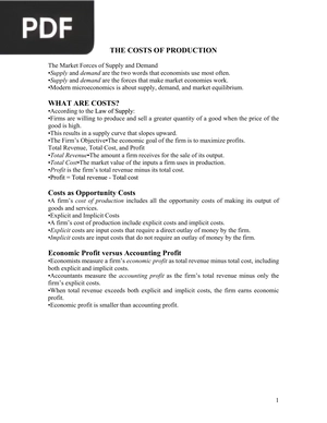 The Production Costs