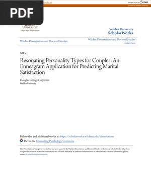 Resonating Personality Types for Couples: An Enneagram Application for Predicting Marital Satisfaction