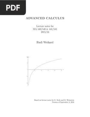 Advanced Calculus