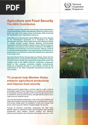 Agriculture and Food Security The IAEA Contribution (Article)