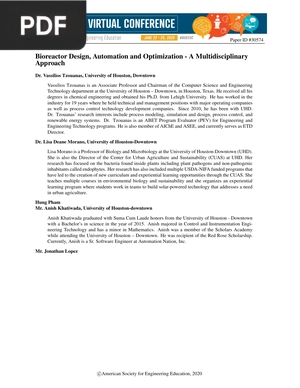 Bioreactor Design, Automation and Optimization - A Multidisciplinary Approach