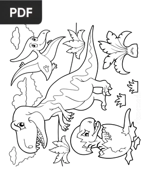 Cartoon Prehistoric Scene