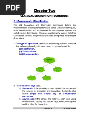 Classical encryption techniques