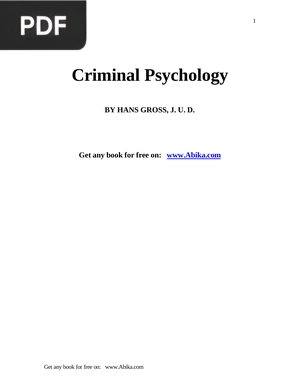 Criminal Psychology