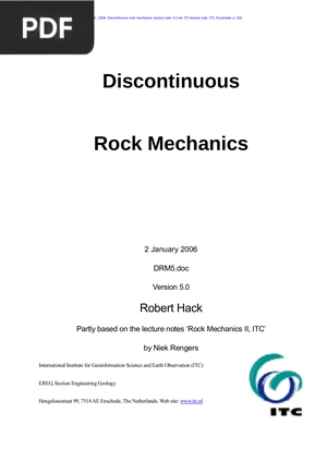 Discontinuous Rock Mechanics