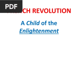 French Revolution a Child of the Enlightenment