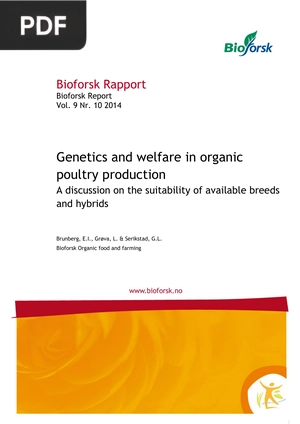 Genetics and Welfarein Organic Poultry Production