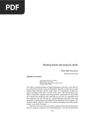 Healing hands and magical spells (Article)