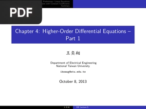 Higher-Order Differential Equations Part 1 (Presentation)