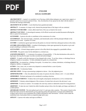 Legal Glossary