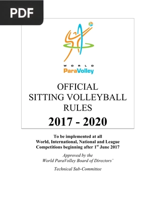 Official sitting volleyball rules