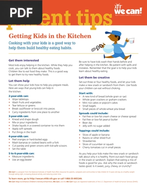 Parent Tips Getting Kids in the Kitchen (Article)