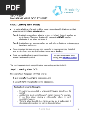 Self-help: managing your ocd at home