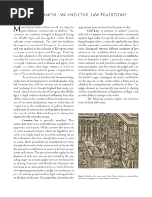 The Common Law and Civil Law Traditions