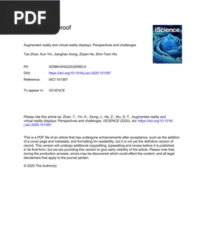 Augmented reality and virtual reality displays - Perspectives and challenges