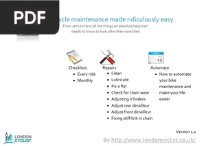 Bicycle maintenance made ridiculously easy (Presentation)